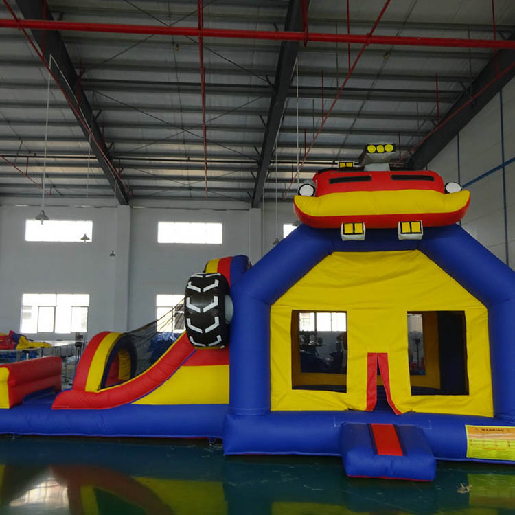 New design race car theme inflatable bouncer and slide for sale