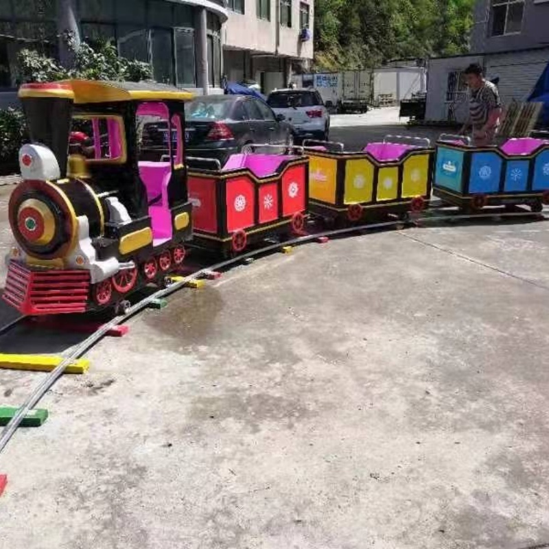 Kids and adults thomas amusement park track train ride on train with track