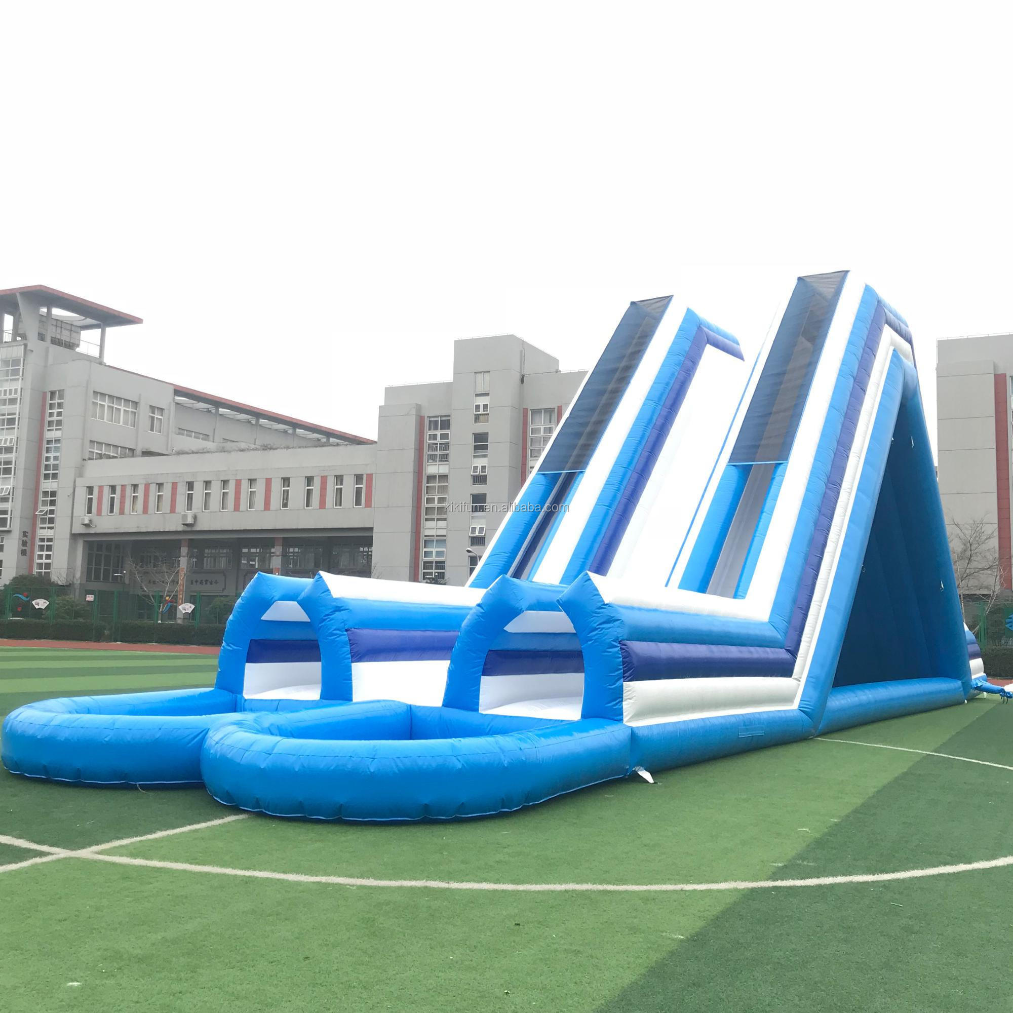 Direct factory price commercial large water park toys inflatable pool slides for kids n adult, professional aqua slides for sale