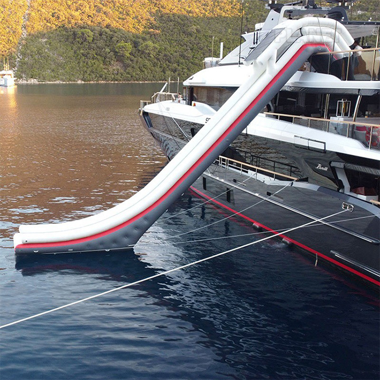 Nwe design inflatable pontoon slide inflatable dock water slide for raft boat