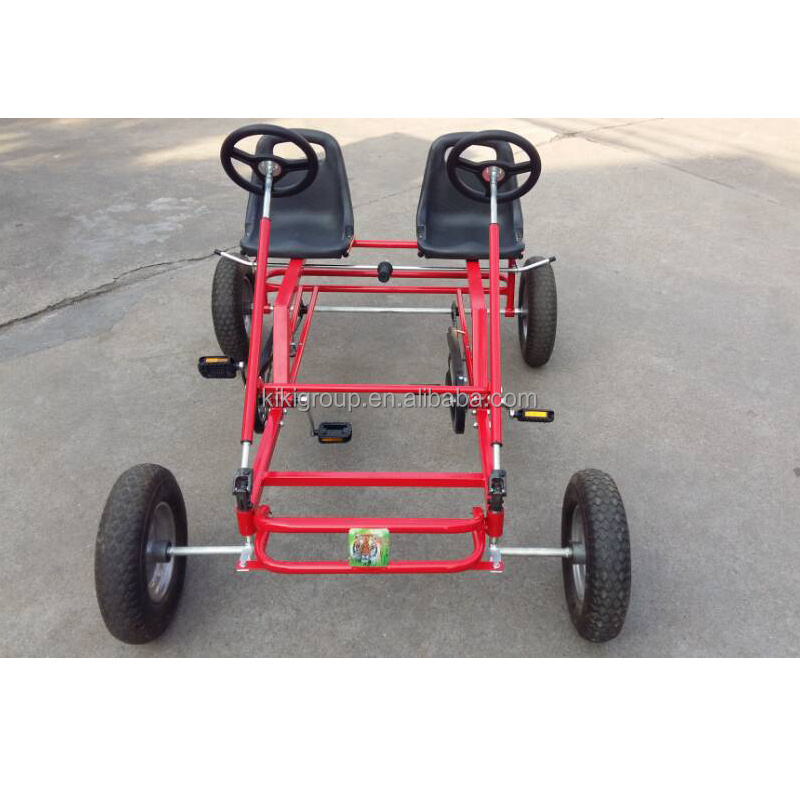 Good quality plastic four wheel heavy duty pedal adult go cart for kids and adults