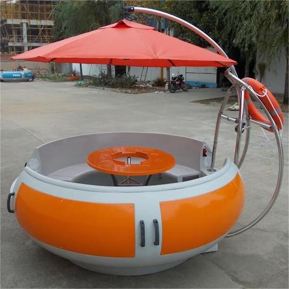 The newest colorful waterpark entertainment electric grill bbq floating boat