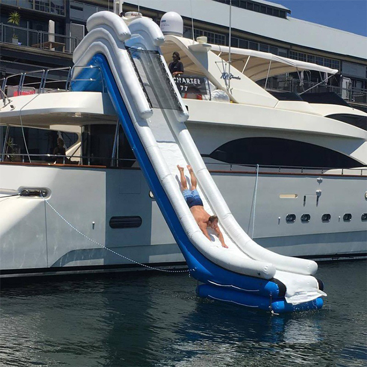 Nwe design inflatable pontoon slide inflatable dock water slide for raft boat