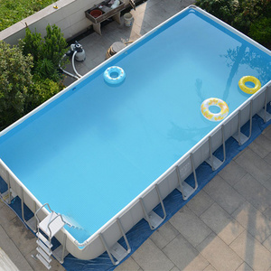 Large above ground piscina with filter pump cover accessories portable kids metal frame outdoor swimming pool