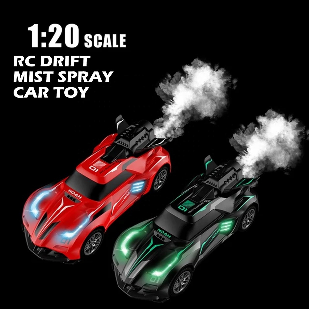 2024 New 1:20 High Speed Rc Drift Car Toy With Flashing Lights & Mist Spray,Fast Remote Control Car for Kids,Speedy Racing Cars