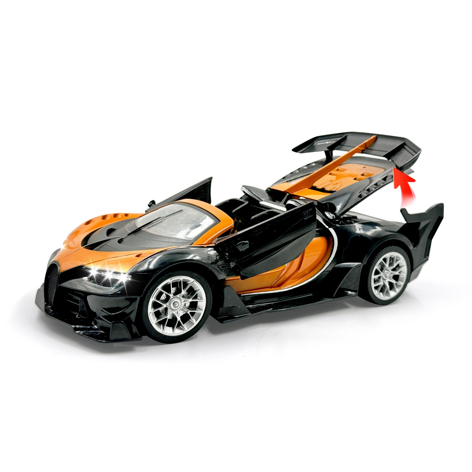 2024 NEW 1:16 BUGAT Remote Control Fast Speed Car with Lights,6 Channels RC Car 3 Doors Automatic Opening,Large Cheap Toy Car