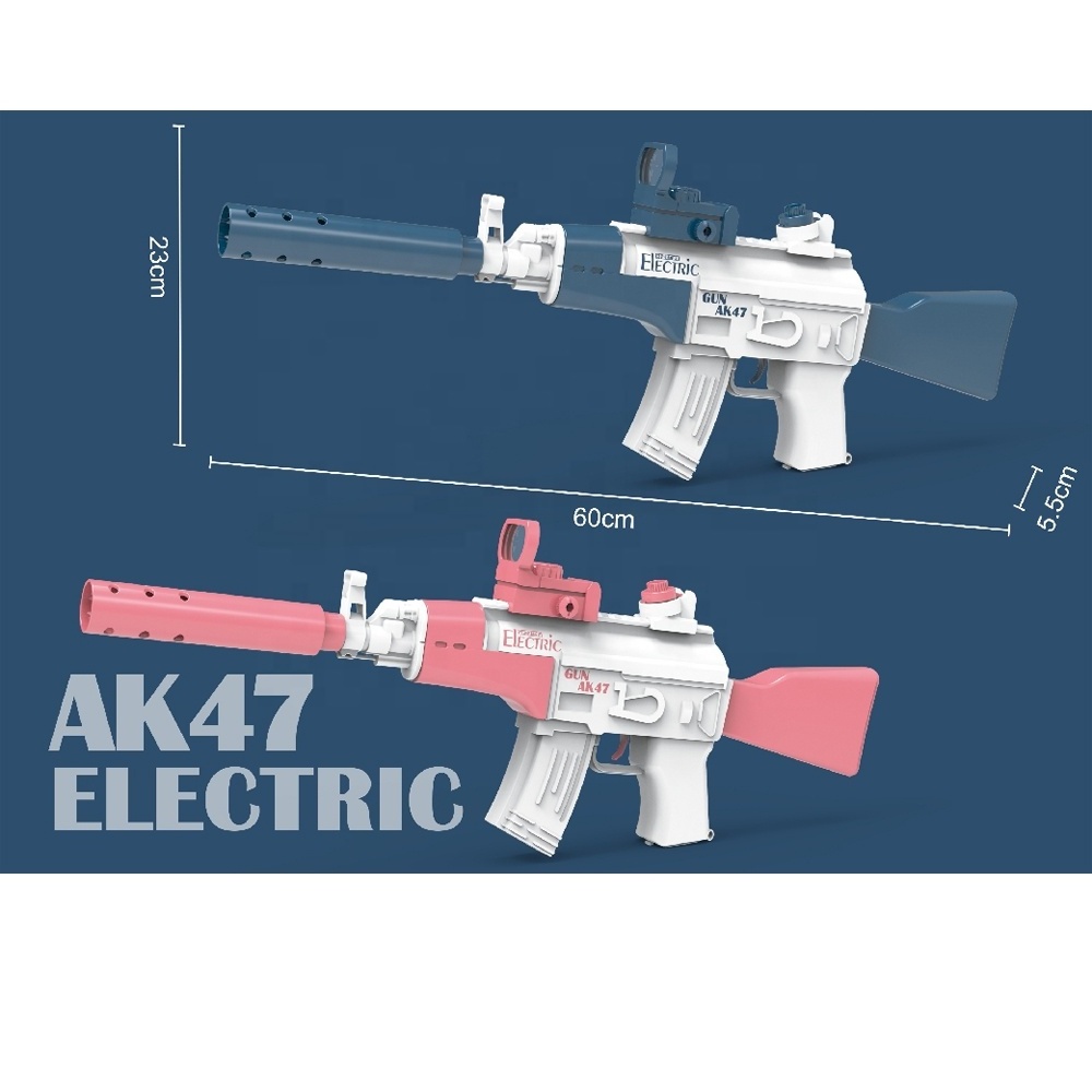 NEW 60CM Large AK47 Automatic Electric Water Gun,Electric Squirt Gun,Continuous 10 Meter Long Range Shooting water gun electric