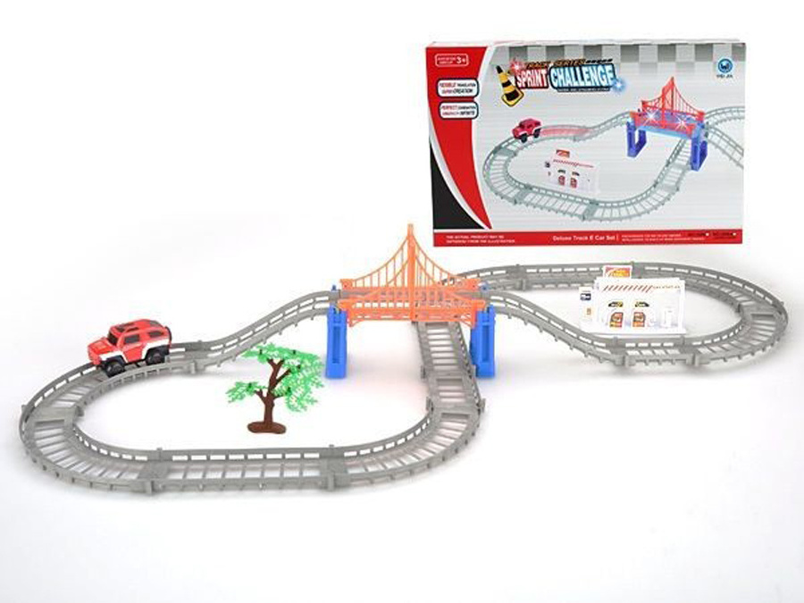 Hot Sale Electric Track Train Diy Set;Race Car Track Toy -73,84, 85, 86 108 Pieces - Flexible Race Track Building Playset