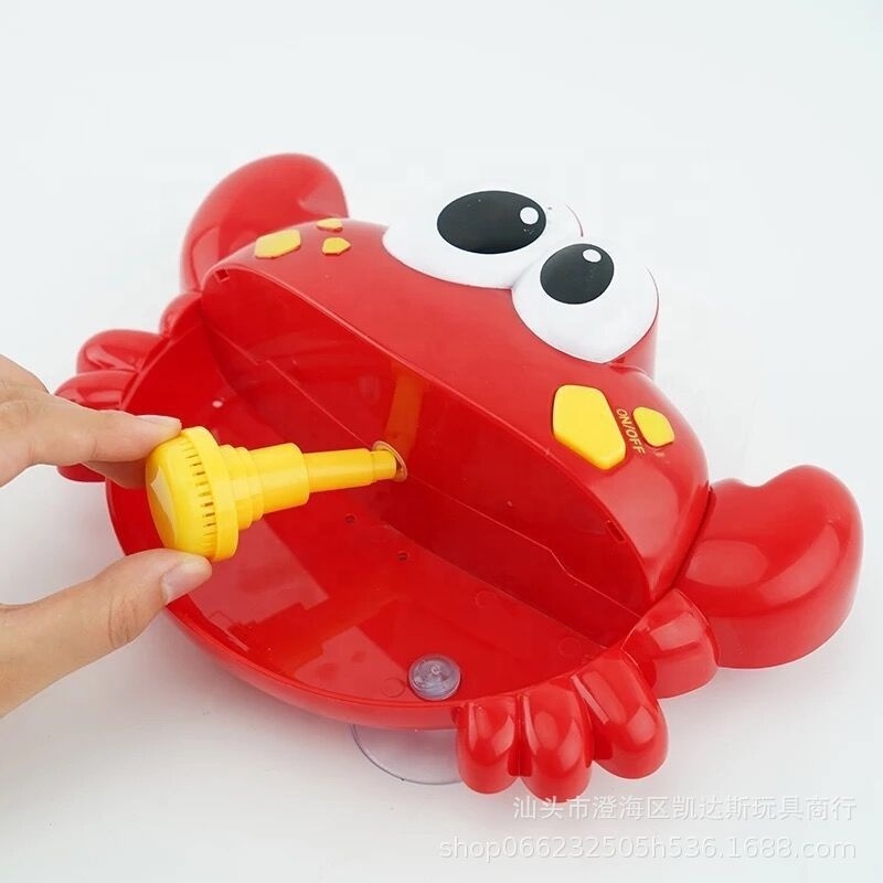 KK New Hot sale Battery Operated Bubble Crab Toys with music; New Creative Bath Toys;Crab Bubble Bath Maker for Bathtub,Bath toy