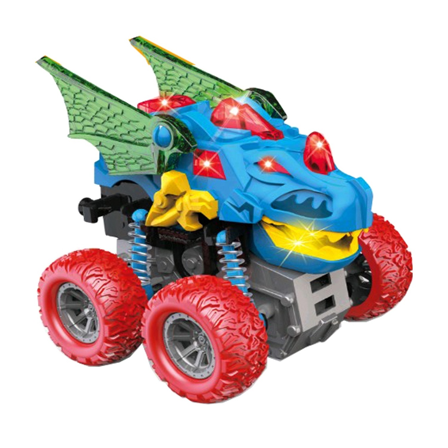 2024 NEW Dual Friction Powered Cartoon Car Toy,Mini Toy Car for Toddlers 1-3 with Lights and Sound,Dinosaur Friction Mini Car