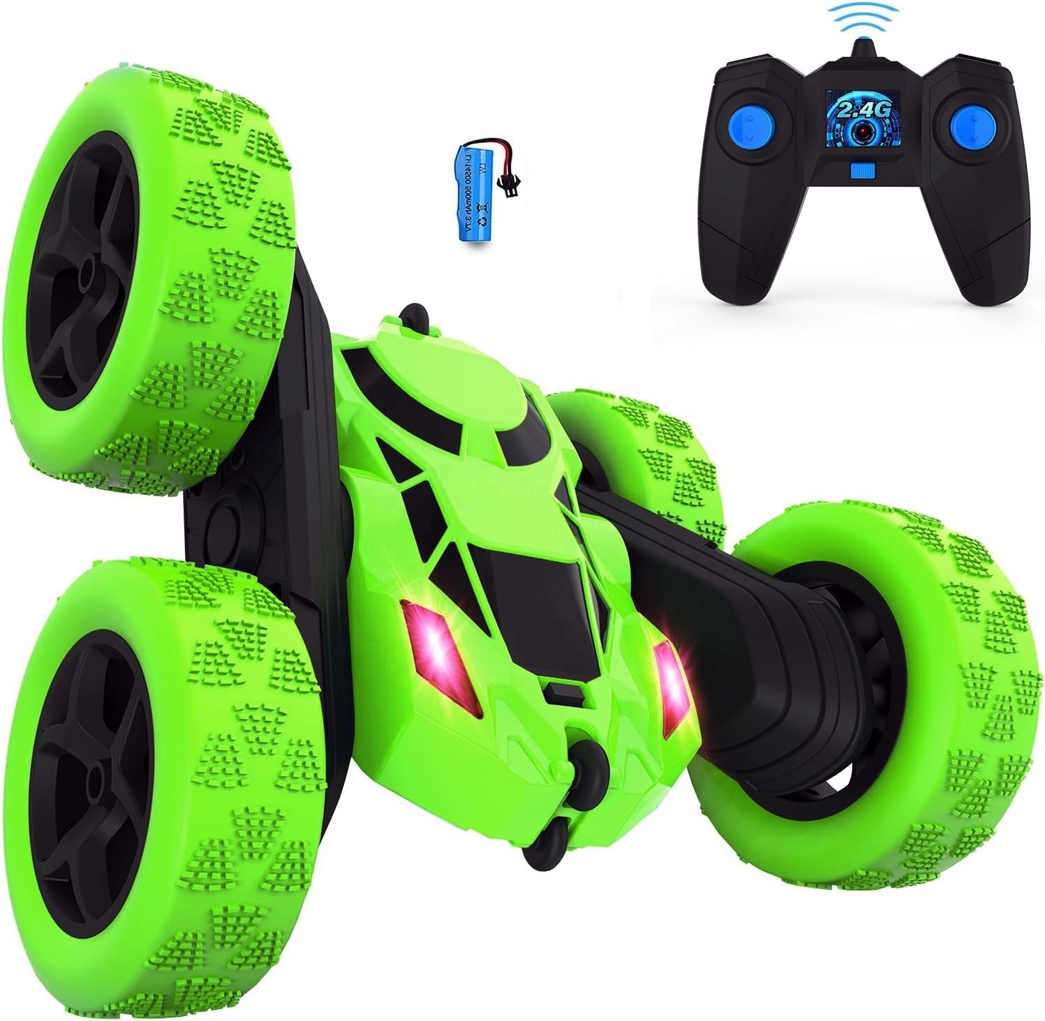 2024 New Double sided stunt rolling remote control car with Led Lighting Remote Control Car; remote control cars for children