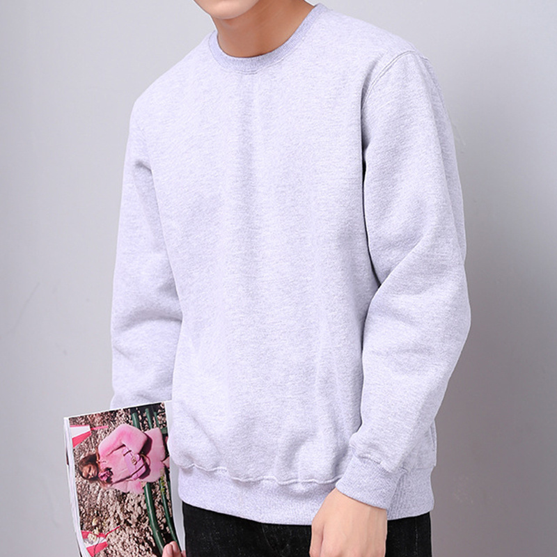 Men's fitness thin round neck sweater men's solid color running long sleeve t-shirt men's comfortable casual sweater