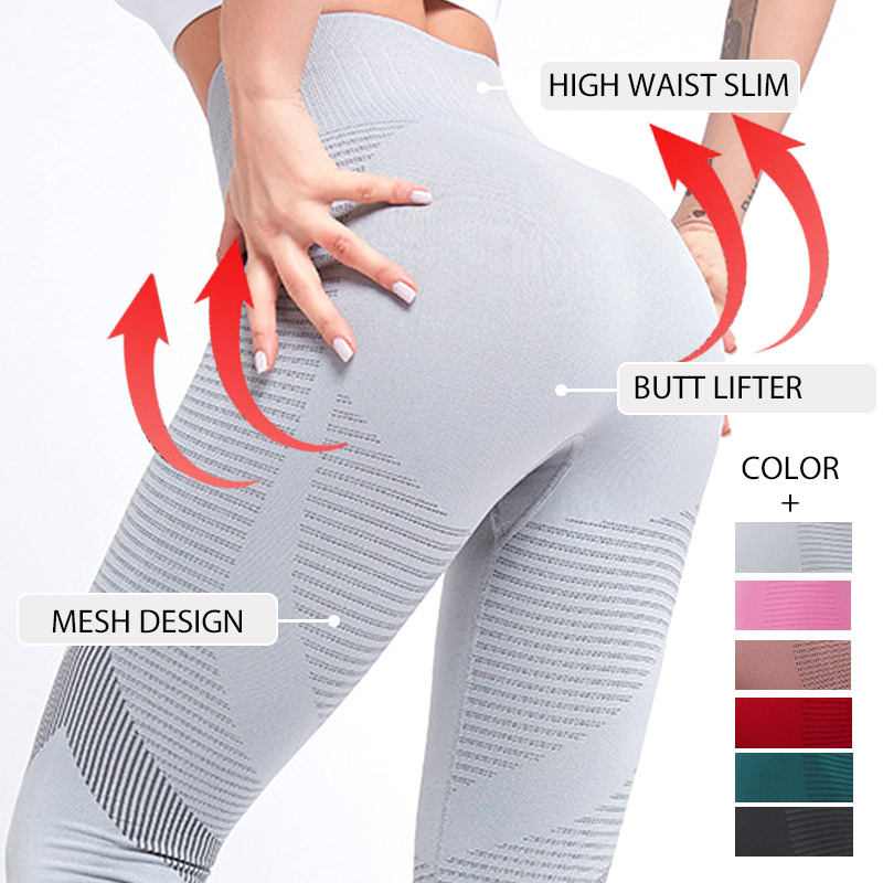 New 80 Nylon 20 Spandex Gym Legging for Women Fitness Butt Lifting Leggings Wear Seamless Leggings