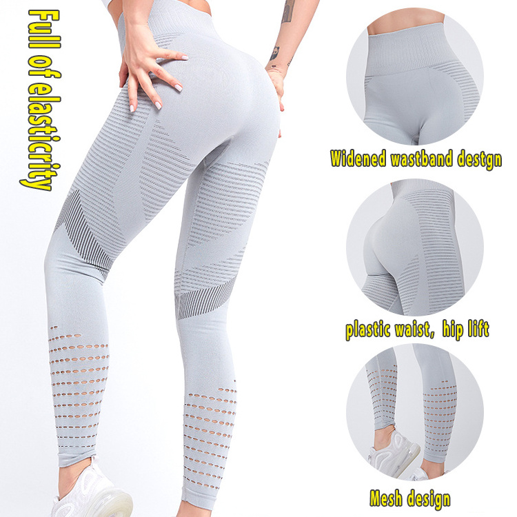 New 80 Nylon 20 Spandex Gym Legging for Women Fitness Butt Lifting Leggings Wear Seamless Leggings