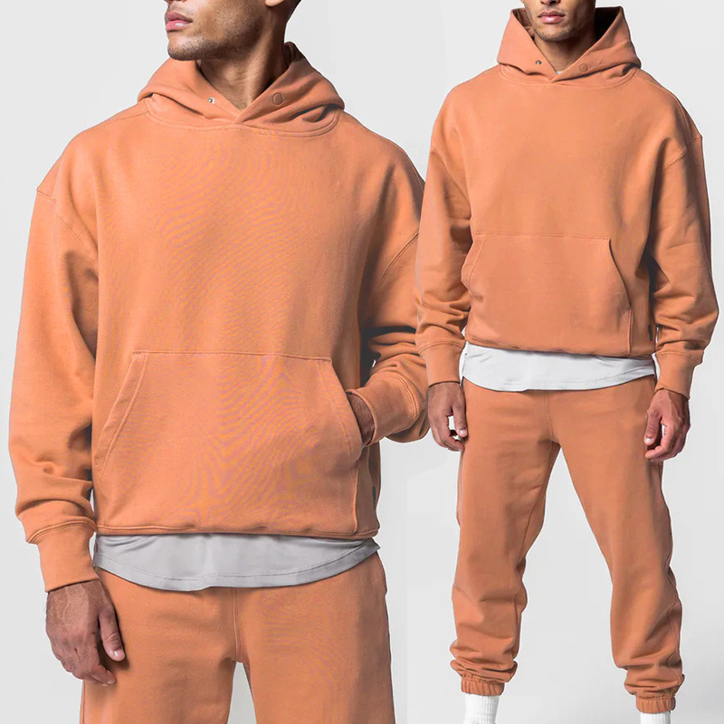 Sportswear Hoodie Set Loose American Sports Trend Casual Hoodies & Jogger Pants Two-Piece Set Mens Sports Jogger Sets