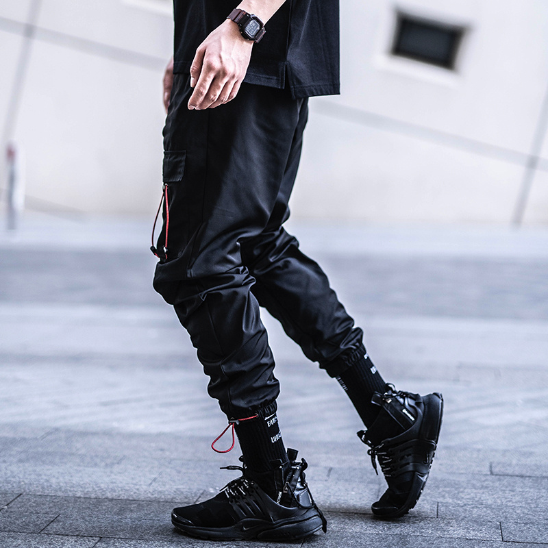 Killwinner wholesale streetwear sweatpants for custom track hip hop sport casual men black joggers cargo pants