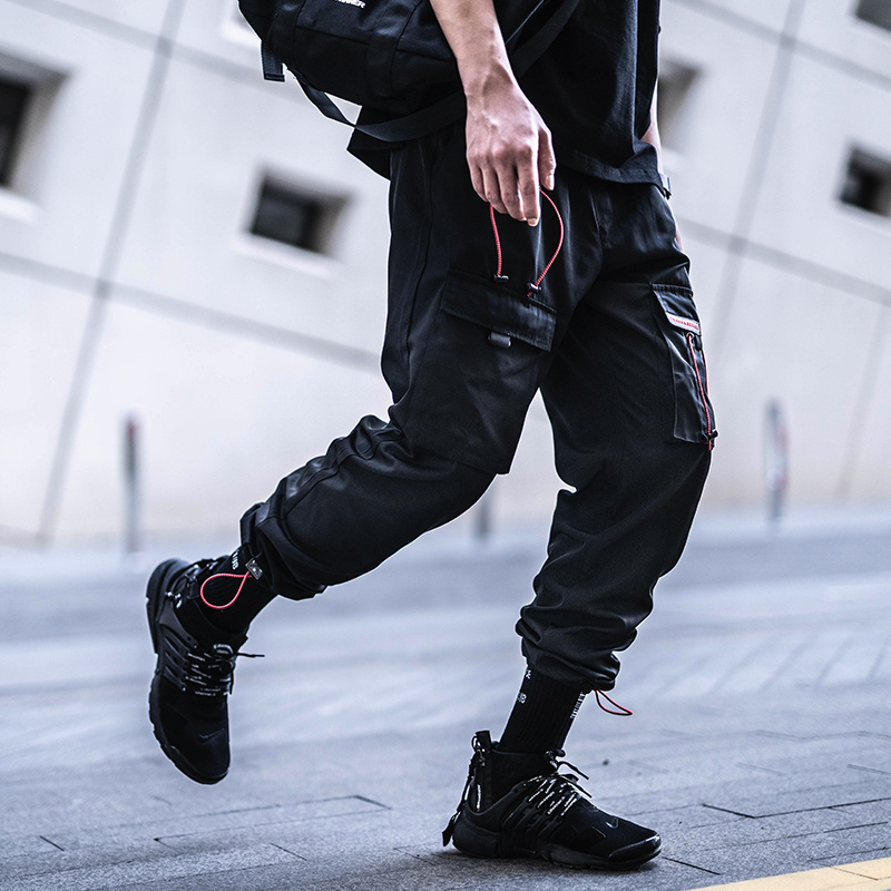 Killwinner wholesale streetwear sweatpants for custom track hip hop sport casual men black joggers cargo pants