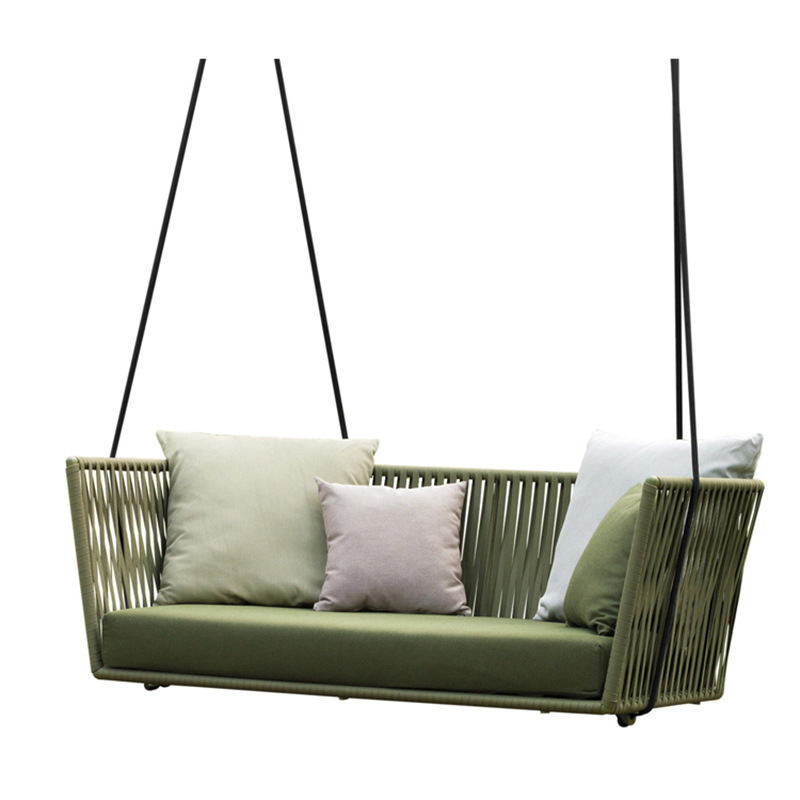 Outdoor Furniture  Wicker Rattan Garden Patio Swings Chair Metal Stand Single Swing