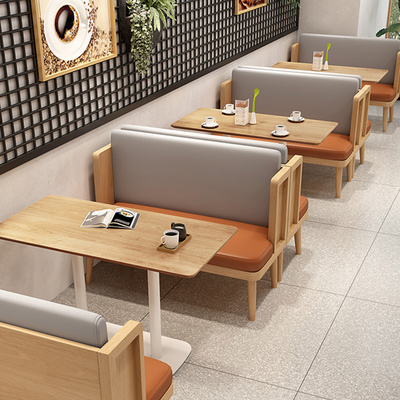 Commercial pub and restaurant furniture fast food cafe shop leather booth dining seating chair and tables for sale BestSuppliers