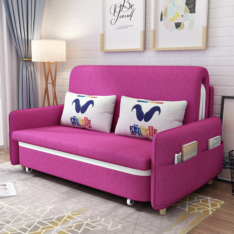 New Design  Living Room Convertible Design  Folding Sofa With Storage Multifunctional Fabric Gum Sofa Bed