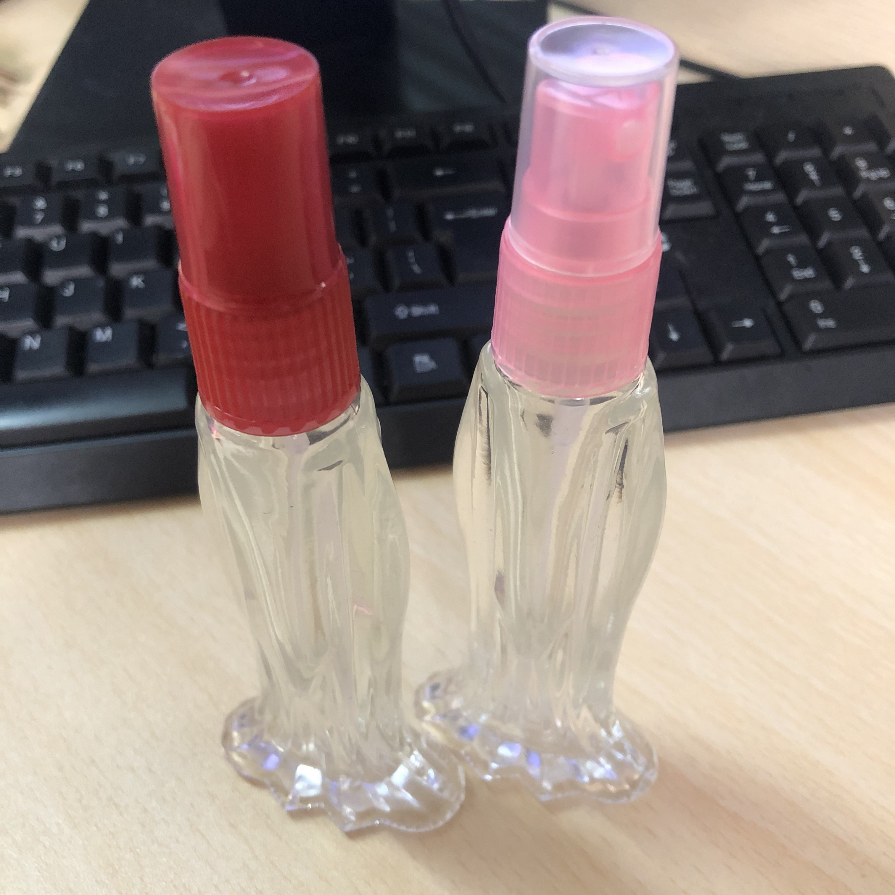 10ml pink red fish tail glass bottle for perfume packaging