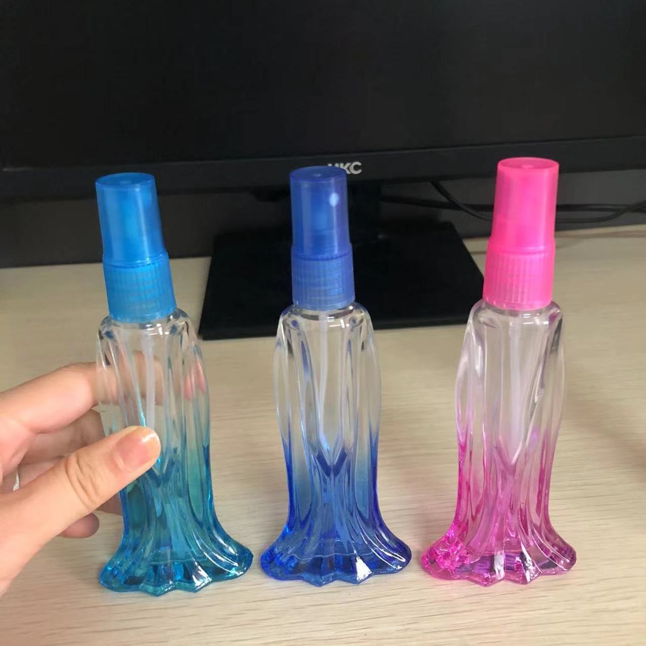 10ml pink red fish tail glass bottle for perfume packaging