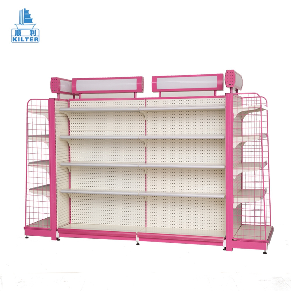 Best high quality adjustable steel and stainless grocery store display  gondola metal wire  supermarket stand shelf rack