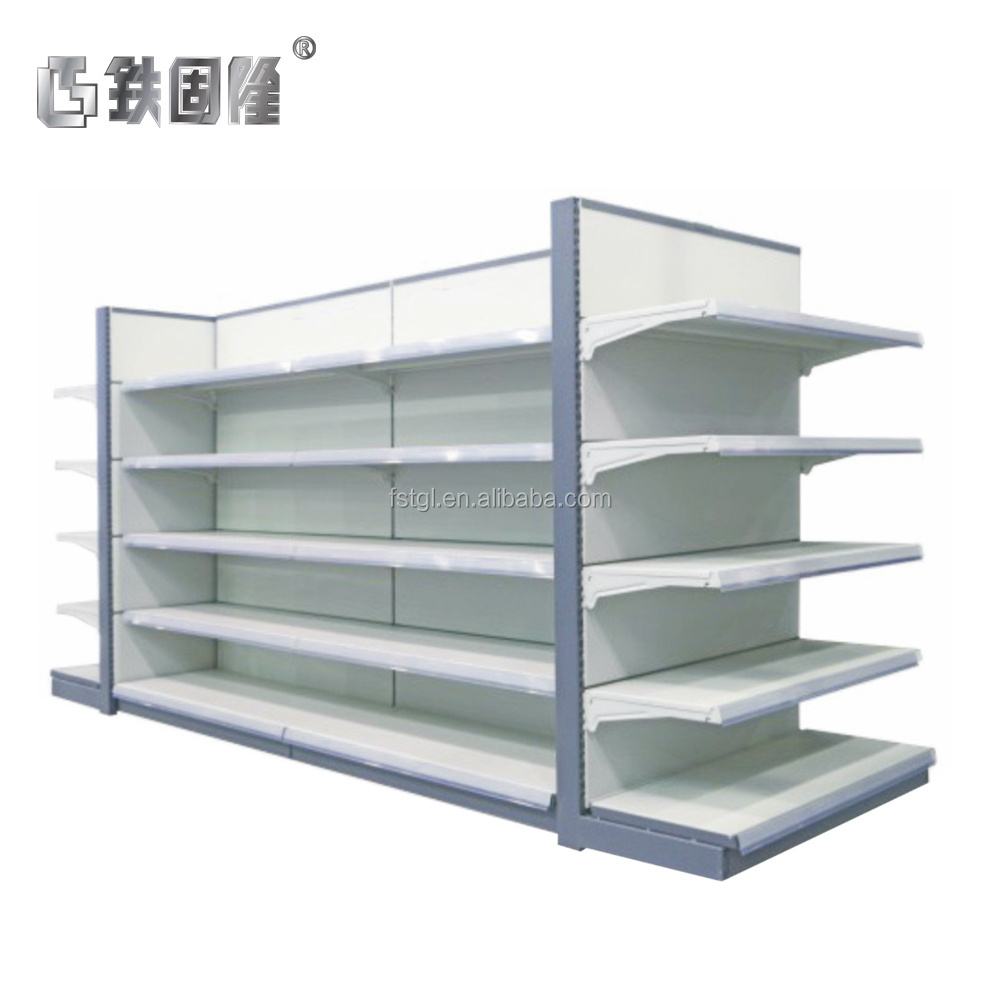 Fashion Eupo Style Double Deep Display Gondola Supermarket Shelf