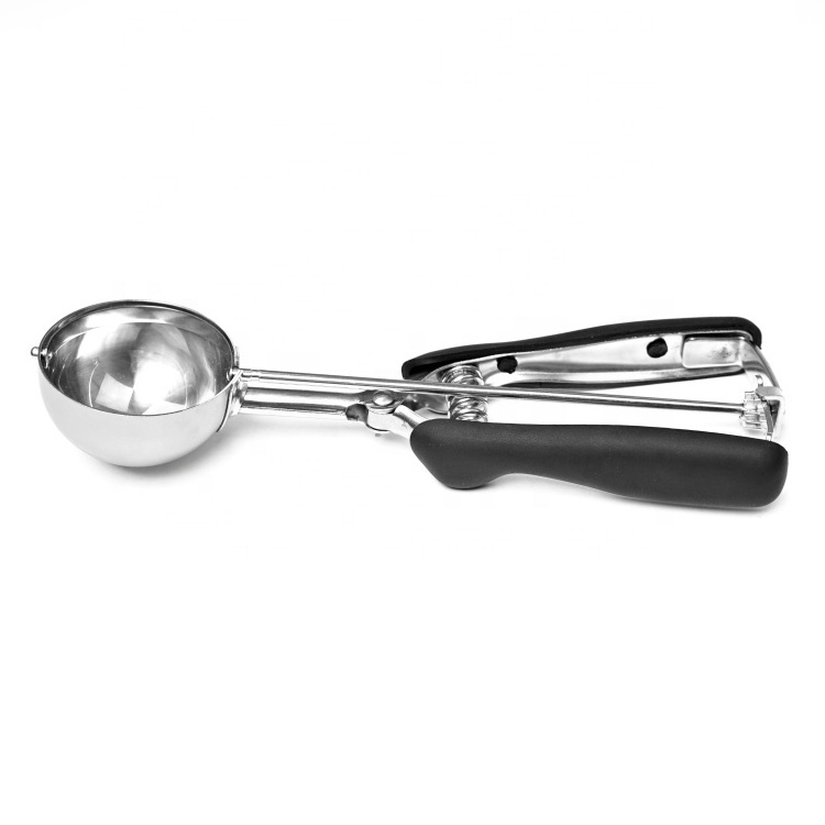 Home and kitchen tools multiple sizes multipurpose ice cream spoon stainless steel ice cream scoop with trigger release