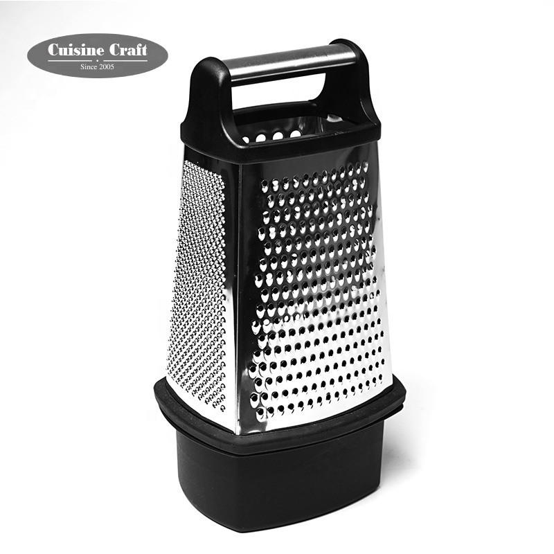 Hot selling kitchen stainless steel potato cheese ginger grater with container