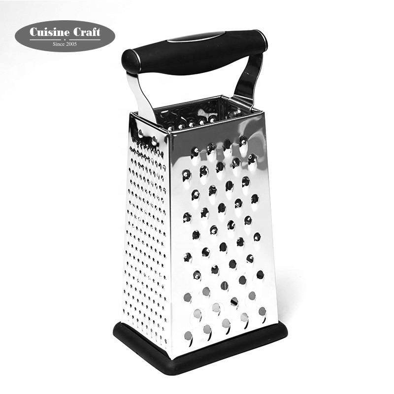 Amazon hot selling kitchen accessories 4 sides Stainless Steel Multi-purpose vegetable Cheese Box Grater