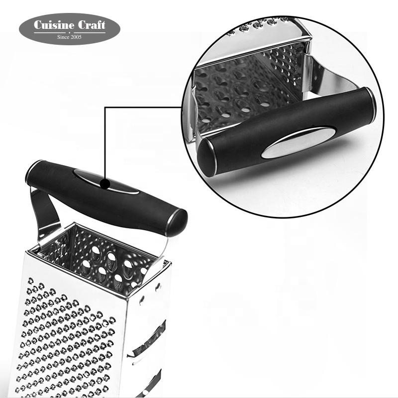 Amazon hot selling kitchen accessories 4 sides Stainless Steel Multi-purpose vegetable Cheese Box Grater