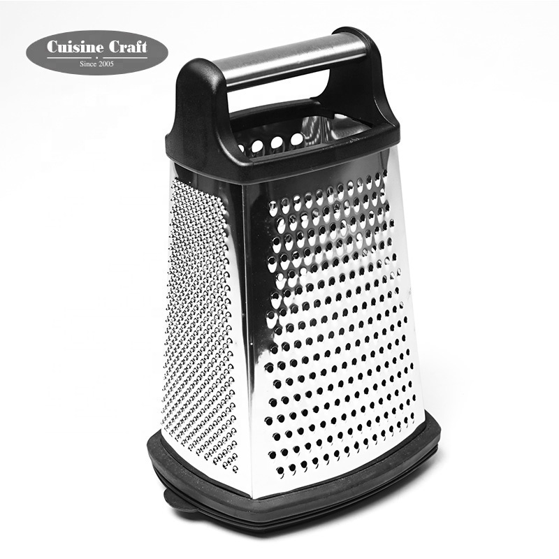 Amazon  8.5 10 inch large vegetable tools kitchen Stainless steel 4-sides cheese grater with container