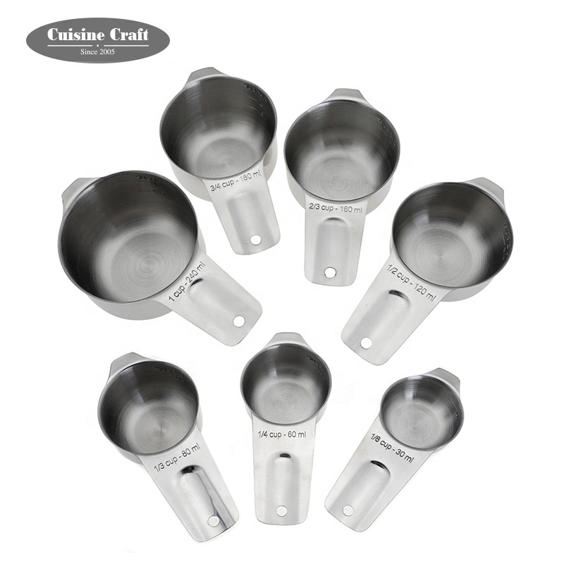 7 Piece Stainless Steel Measuring Cup And Measuring Spoon Set