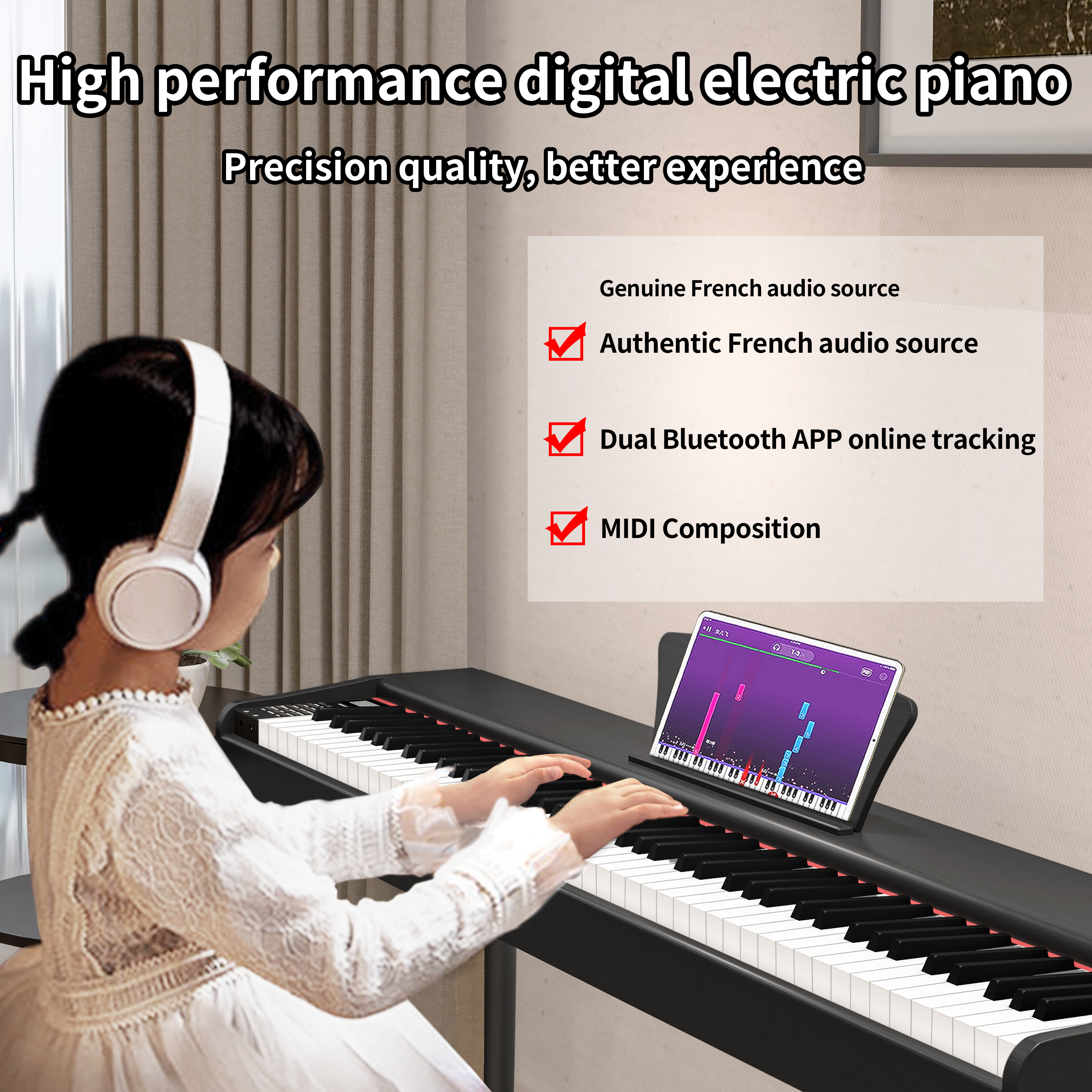 KIMFBAY music keyboard digital piano 88 keys piano keyboard professionnel piano portable