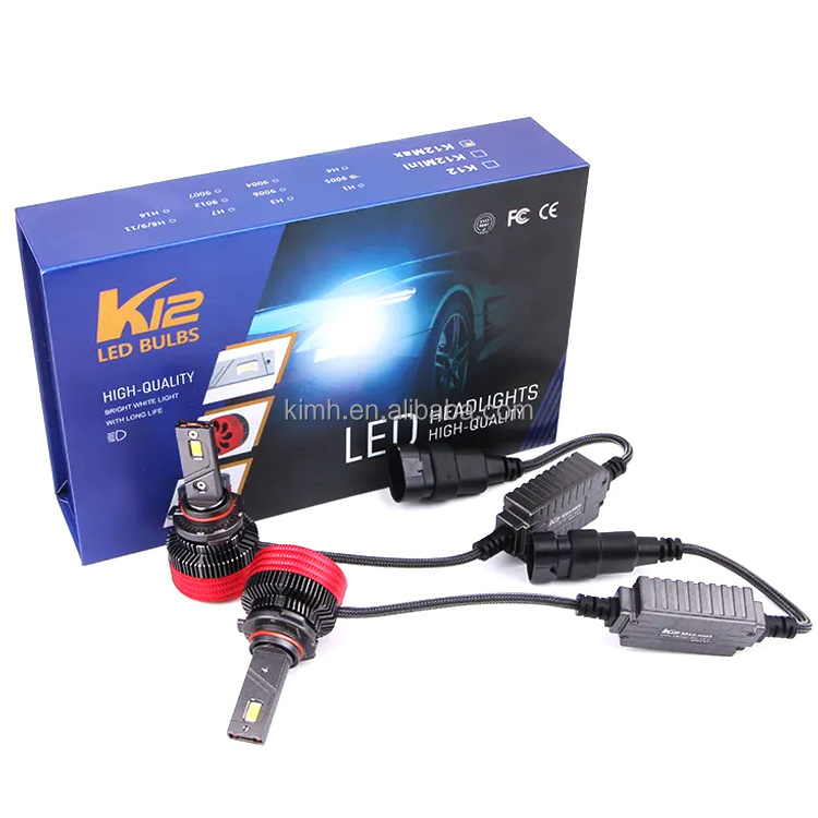 K12 Max Super Bright Car LED Headlight Bulbs 140Watt 15000Lumen H1 H7 H4 H11 H8 9005 9006 9012 Lights CANBUS EMC 6500K White K12