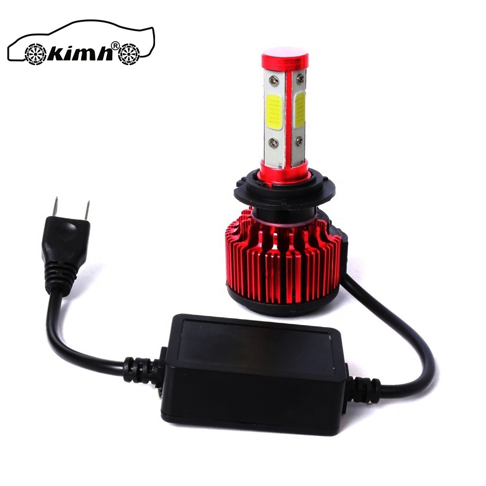 high power mini 360 degree h4 h7 9005 9006 4 side red car headlight h7 led light