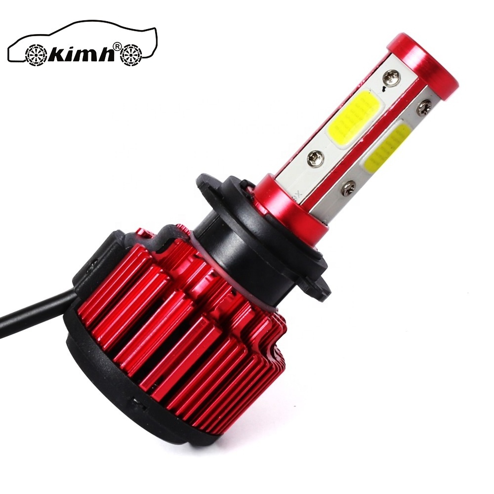 high power mini 360 degree h4 h7 9005 9006 4 side red car headlight h7 led light