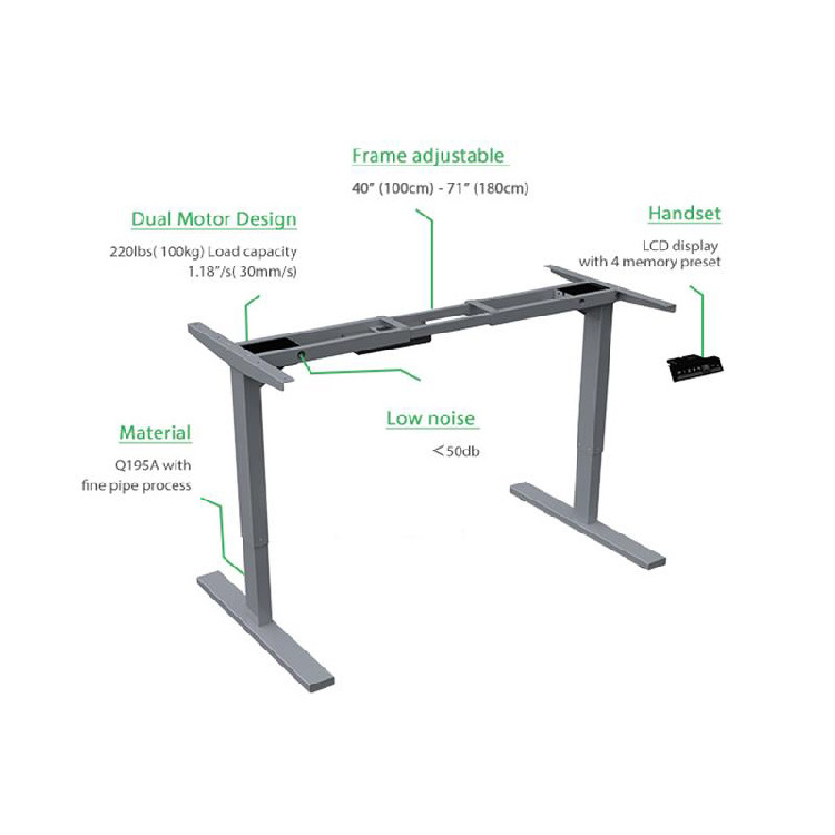 Tall Standing Desk standup Office Desk Motorized Adjustable Height Table Legs