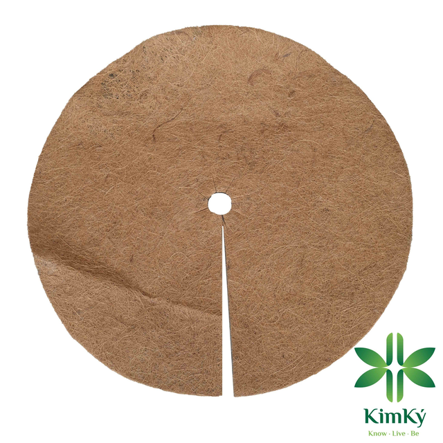 Eco Friendly Natural Coconut Coir Mulch Mat / Round Coco Coir Disc For Home Gardening Farming From VietNam