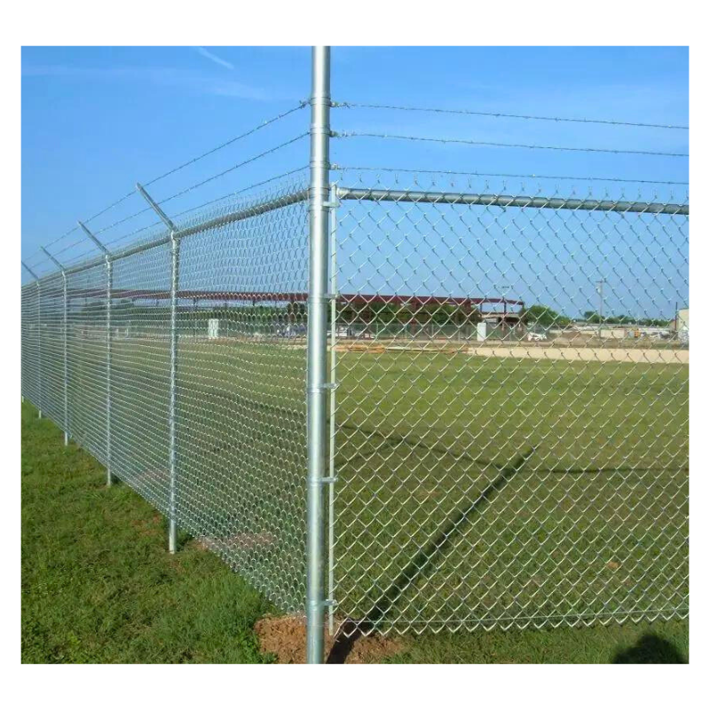 Manufacturer Residential Commercial 5ft 6ft 8ft 9ft Cuban Link Chain Fence 2 inch space Fencing 9 Gauge Chain Link Fence