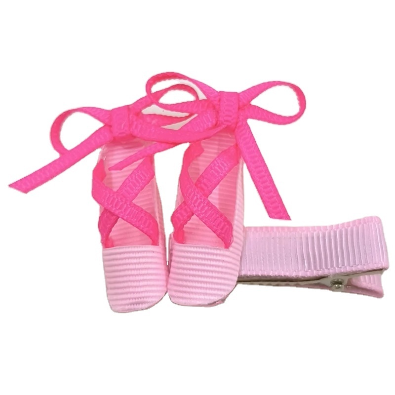 Pink Ballerina Slippers Ribbon Sculpture  Ballet Hair Clip  Hair bow