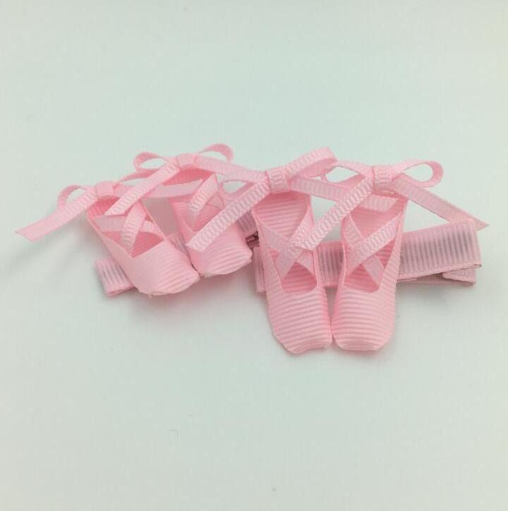 Ribbon Sculpture Hair Clipped Girl Clips Ballet Slipper Clip Ballerina Dance Shoes