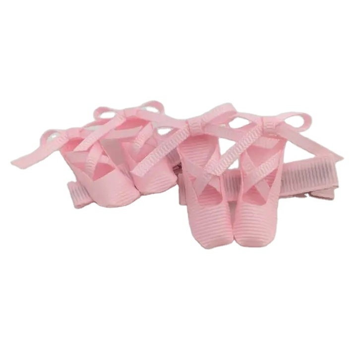 Pink Ballerina Slippers Ribbon Sculpture  Ballet Hair Clip  Hair bow