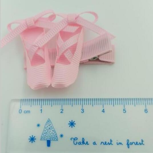 Pink Ballerina Slippers Ribbon Sculpture  Ballet Hair Clip  Hair bow