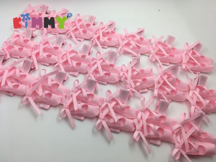 Ribbon Sculpture Hair Clipped Girl Clips Ballet Slipper Clip Ballerina Dance Shoes