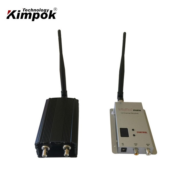 Long Range Wireless Video Transmitter and Receiver 1200Mhz AV Sender CCTV Audio Video Transmission System