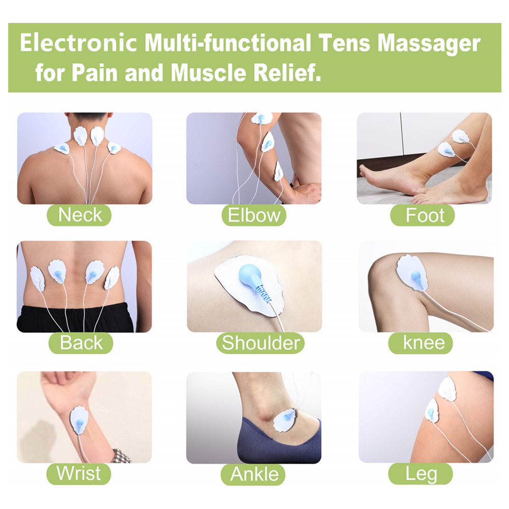 Electric Tens Digital Therapy Machine Self Massage Rehabilitation Therapy Supplie Portable Ems Tens Unit Massage For Back Pain