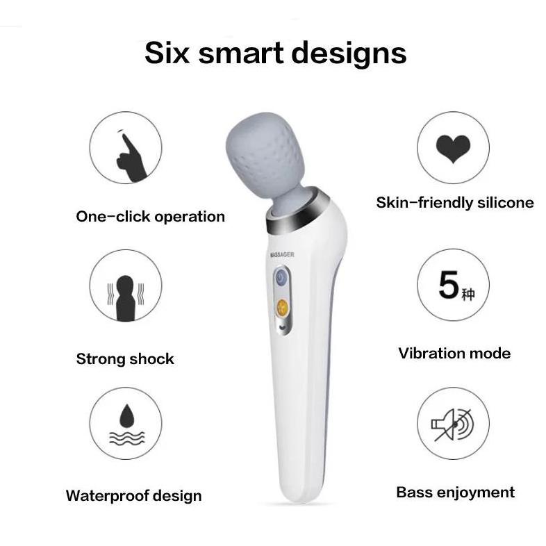 Rechargeable Massage Wand Eliminate Soreness And Fatigue Hand Held Deep Tissue Massager Stick For Muscle Back Foot Neck Shoulder