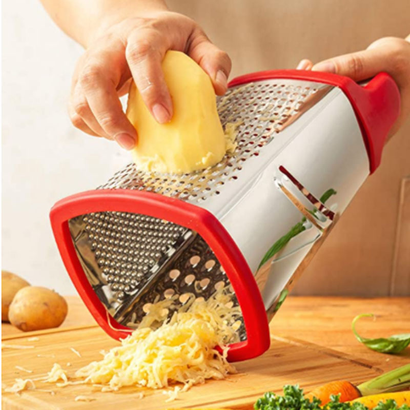 Baichang  8.5 10 inch large vegetable tools kitchen gadgets Stainless steel 4-sides cheese grater